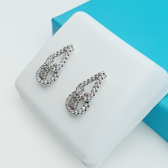 "925 Sterling Silver CZ Beautiful Earrings for Women, 1USPAR4201 - Picture 9 of 11